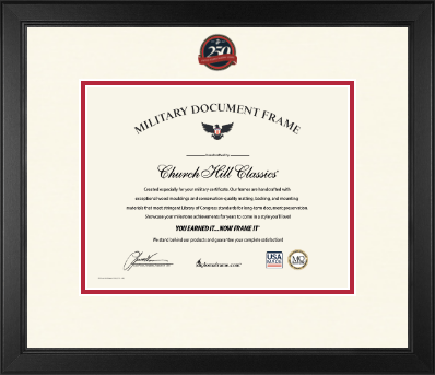 United States Marine Corps certificate frame - Dimensions 250th Anniversary Certificate Frame in Arena