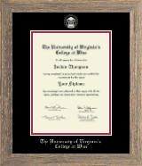 The University of Virginia's College at Wise diploma frame - Silver Embossed Diploma Frame in Barnwood Gray