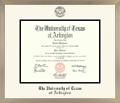 The University of Texas at Arlington diploma frame - Icon in Light Champagne