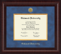 Oakwood University diploma frame - Presidential Gold Engraved Diploma Frame in Premier