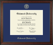 Oakwood University diploma frame - Gold Embossed Diploma Frame in Studio