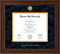 Kansas City University diploma frame - Presidential Gold Engraved Diploma Frame in Madison