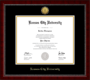 Kansas City University diploma frame - Gold Engraved Medallion Diploma Frame in Sutton