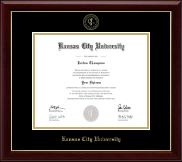 Kansas City University diploma frame - Gold Embossed Diploma Frame in Gallery