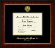 Minnesota State University Moorhead diploma frame - Gold Engraved Medallion Diploma Frame in Murano