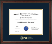 Specialty Pharmacy Certification Board certificate frame - Gold Embossed Certificate Frame in Studio Gold