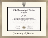University of Florida diploma frame - Icon in Light Champagne