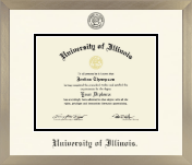 University of Illinois diploma frame - Icon in Light Champagne