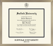 Suffolk University diploma frame - Icon in Light Champagne