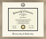 University of Colorado diploma frame - Icon in Light Champagne
