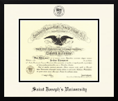 Saint Joseph's University in Pennsylvania diploma frame - Icon in Gotham