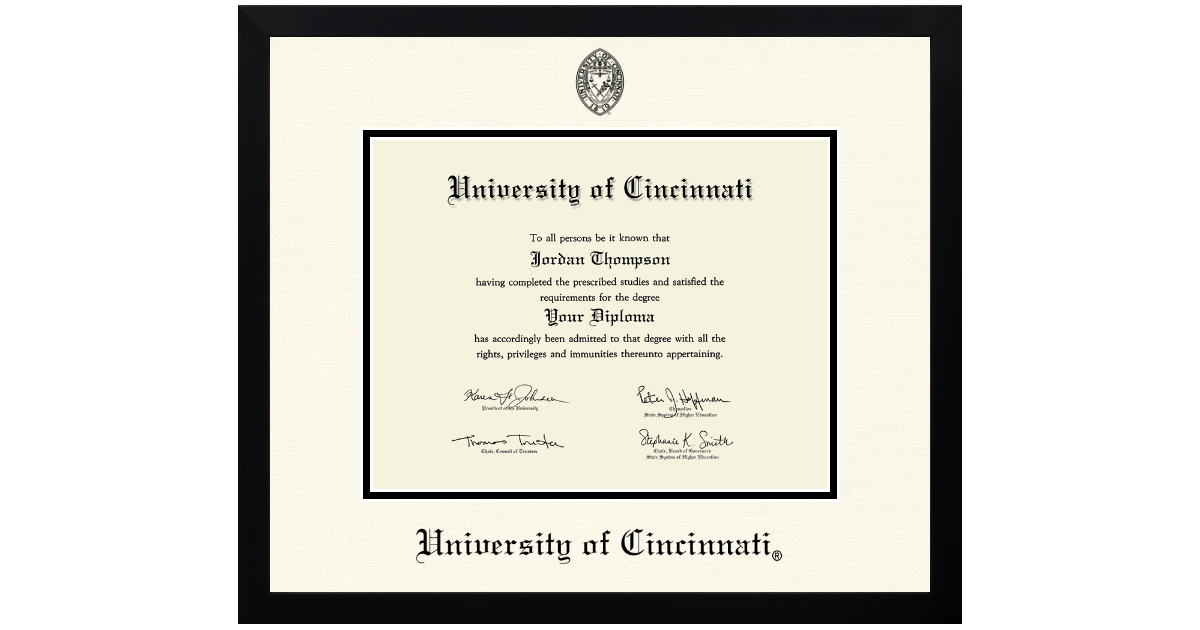 Icon Diploma Frame in Gotham - Item #459384 from University of Cincinnati