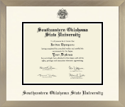 Southeastern Oklahoma State University diploma frame - Icon in Light Champagne