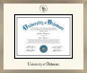 University of Delaware diploma frame - Icon in Light Champagne