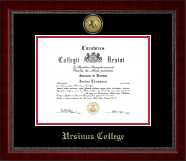 Ursinus College diploma frame - Gold Engraved Medallion Diploma Frame in Sutton
