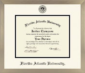 Florida Atlantic University diploma frame - Icon in Light Champagne