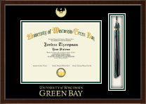 University of Wisconsin Green Bay diploma frame - Tassel & Cord Diploma Frame in Delta