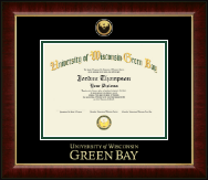 University of Wisconsin Green Bay diploma frame - Gold Engraved Medallion Diploma Frame in Murano