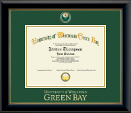 University of Wisconsin Green Bay diploma frame - Masterpiece Medallion Diploma Frame in Onyx Gold