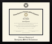 National Registry of Emergency Medical Technicians diploma frame - Icon in Gotham
