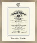 University of Missouri Columbia diploma frame - Icon in Light Champagne