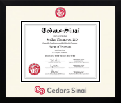 Cedars Sinai Medical Center certificate frame - Dimensions Certificate Frame in Gotham