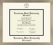 Louisiana State University at Shreveport diploma frame - Icon in Light Champagne