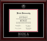 Biola University diploma frame - Silver Embossed Diploma Frame in Gallery Silver