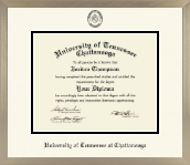 The University of Tennessee Chattanooga diploma frame - Icon in Light Champagne