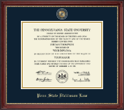 Pennsylvania State University diploma frame - Masterpiece Medallion Diploma Frame in Kensington Gold