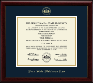 Pennsylvania State University diploma frame - Gold Embossed Diploma Frame in Gallery