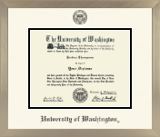 University of Washington diploma frame - Icon in Light Champagne