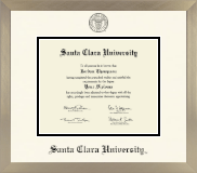 Santa Clara University diploma frame - Icon in Light Champagne