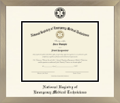 National Registry of Emergency Medical Technicians diploma frame - Icon in Light Champagne