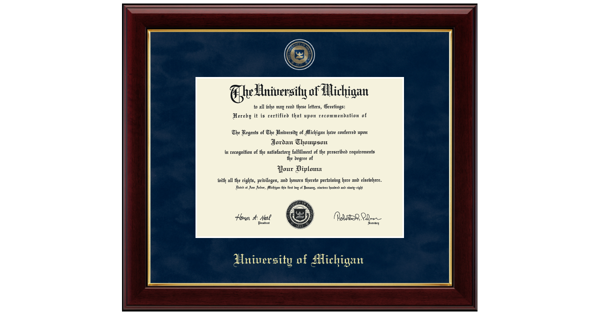 Campus Images MACPT0028x10 8 X 10 In. Patriot Frames Marine Certificate Petite Cherry Frame With Silver Medallion