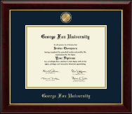 George Fox University diploma frame - Masterpiece Medallion Diploma Frame in Gallery