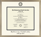 University of North Carolina Chapel Hill diploma frame - Icon in Light Champagne