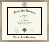 Florida State University diploma frame - Icon in Light Champagne