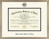 Charleston School of Law diploma frame - Icon in Light Champagne