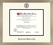Stanford University diploma frame - Icon in Light Champagne