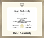 Duke University diploma frame - Icon in Light Champagne