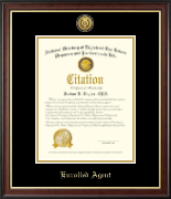 PTIN Directory Inc. certificate frame - Enrolled Agent Gold Engraved Medallion Certificate Frame in Studio Gold