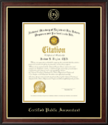 PTIN Directory Inc. certificate frame - Certified Public Accountant Gold Embossed Certificate Frame in Studio Gold