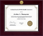 National Board of Public Health Examiners certificate frame - Century Gold Engraved Certificate Frame in Cordova