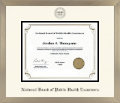 National Board of Public Health Examiners certificate frame - Icon Certificate Frame in Light Champagne