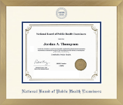 National Board of Public Health Examiners certificate frame - Icon Certificate Frame in Chardonnay