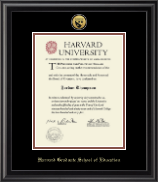 Harvard University diploma frame - Gold Engraved Medallion Diploma Frame in Midnight