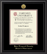Harvard University diploma frame - Gold Engraved Medallion Diploma Frame in Midnight