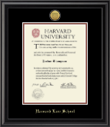 Harvard University diploma frame - Gold Engraved Medallion Diploma Frame in Midnight