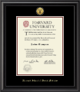 Harvard University diploma frame - Gold Engraved Medallion Diploma Frame in Midnight